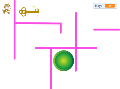 maze game project for teaching children to code with Scratch